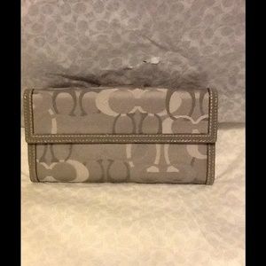 Coach Penelope Optic Turnlock Checkbook Wallet
