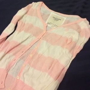 ❌SOLD❌ Striped Abercrombie & Fitch cardigan
