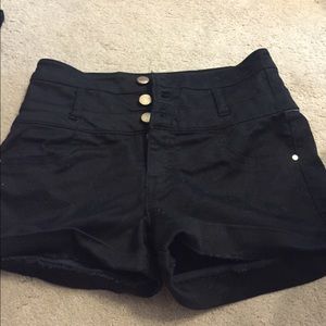 Black high waisted shorts