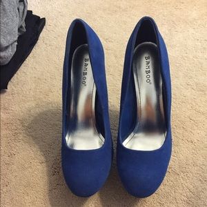 Blue high heels