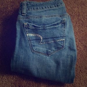 Medium wash American eagle