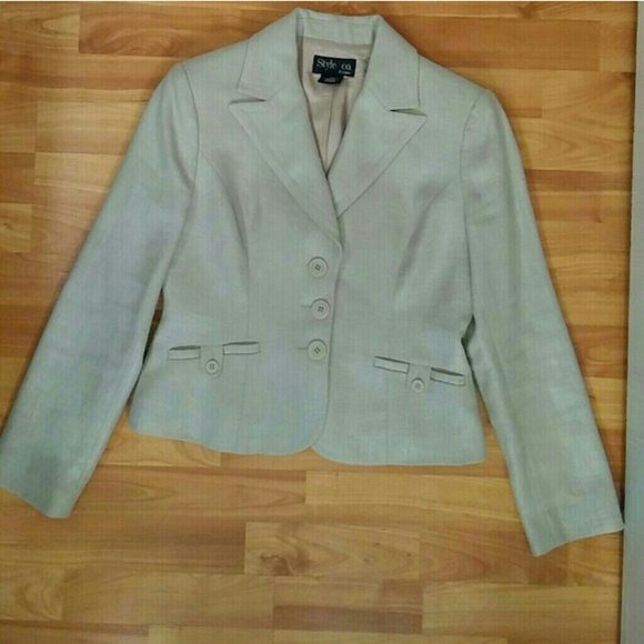 Style & Co. Khaki-Colored Blazer, Sz. 2P - Picture 2 of 4