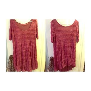 High-low lace dress