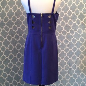 Sexy Cool Blue Cut Out Dress