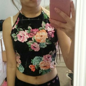 Floral halter top