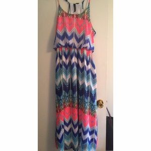 Neon Tribal Maxi dress