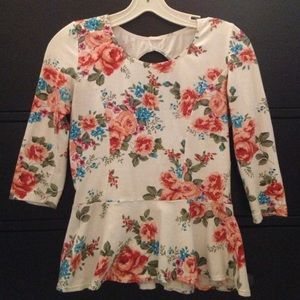 Floral Peplum Top