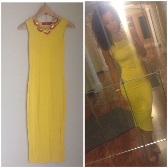 Boohoo Dresses & Skirts - Yellow midi dress