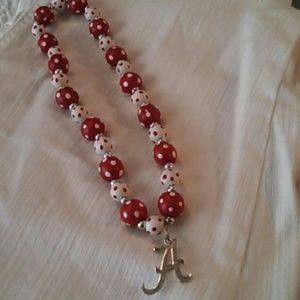 Alabama polka dot necklace