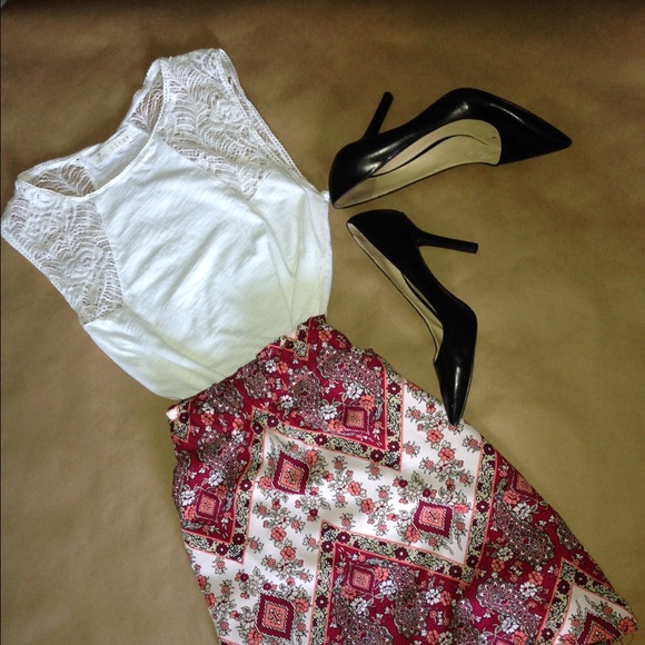 White Tank Top with Lace