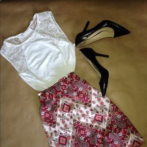 White Tank Top with Lace