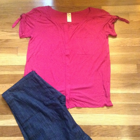 C. Keer Anthropologie fuchsia top - so soft!