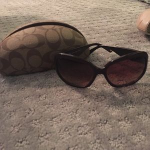 Womens Coach Sunglasses-Brown