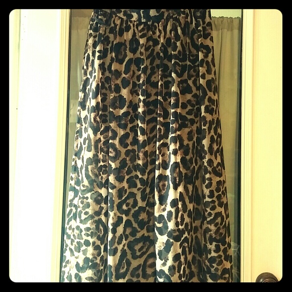 Leopard maxi skirt
