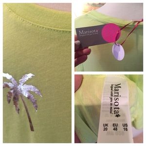 Marisota Tops - Lime green short sleeved top Marisota Tops - Lime green short sleeved top