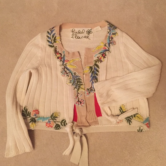 Anthropologie crop sweater by Field Flower
