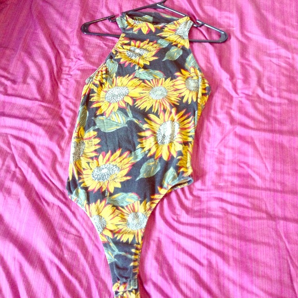 Vintage sunflower one piece