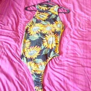 Vintage sunflower one piece