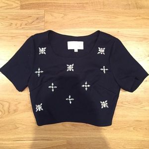 Bejeweled crop top