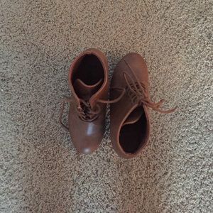 brown booties and flower skirt bundle