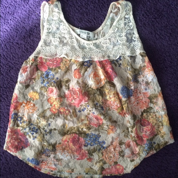 Floral lace top