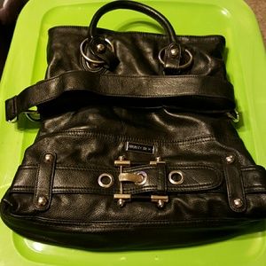 Jimmy choo black leather pursue