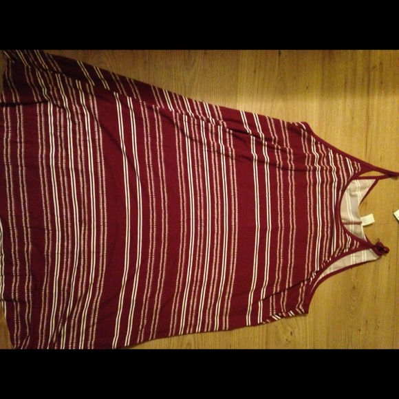 NWT Purple/white striped dress