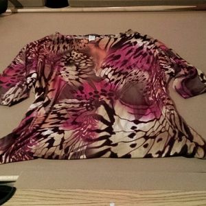 Multicolor Long Slinky Shirt Size 3x