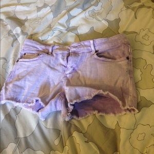 Acid washed shorts