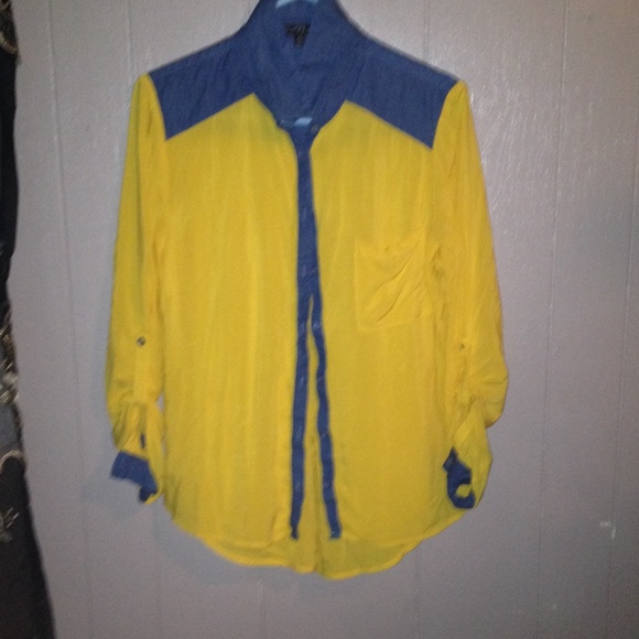A yellow long sleeved shirt