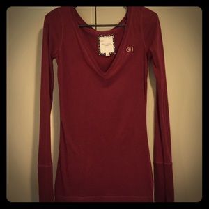 Maroon long sleeve v neck from Gilly Hicks