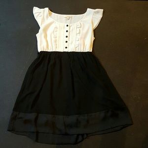 Adorable Forever 21 Black and Cream Dress