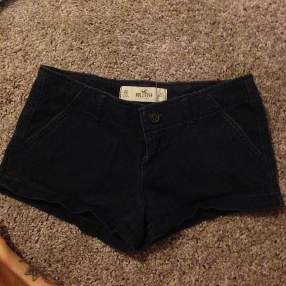Dark navy denim shorts