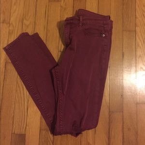 Maroon skinnies from Urban Outfitters brand BDG