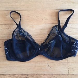 Chantelle Lace Sheer Underwire Bra 34C