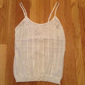 White tank. Cute fitted design.