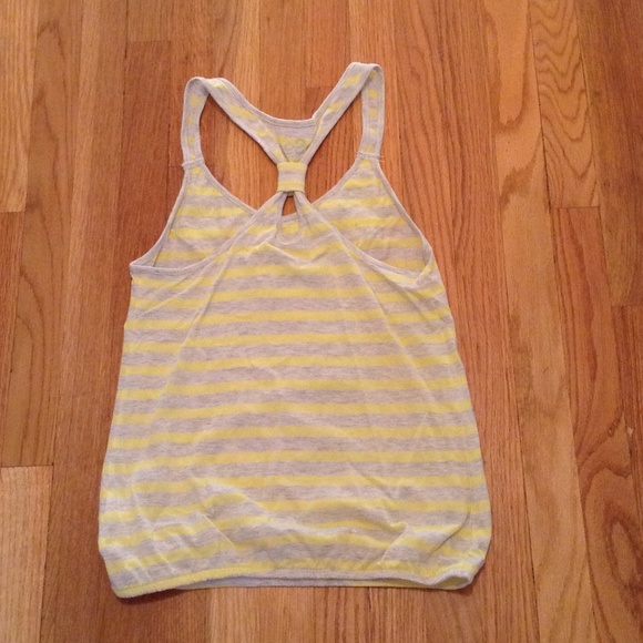 Yellow and grey striped racer tank. - Picture 2 of 2