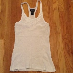 White racer back tank
