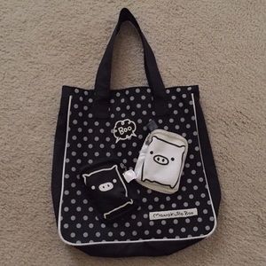 Black And White Kawaii Pig Bag