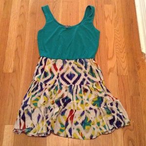 Teal and pattern sun dress worn once