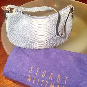 Baby Blue Crocodile skin Bag by Stuart Weitzman