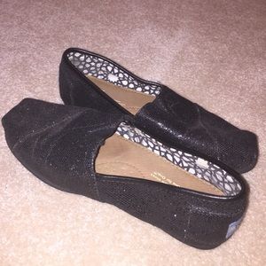 Toms Black Sparkle Shoes