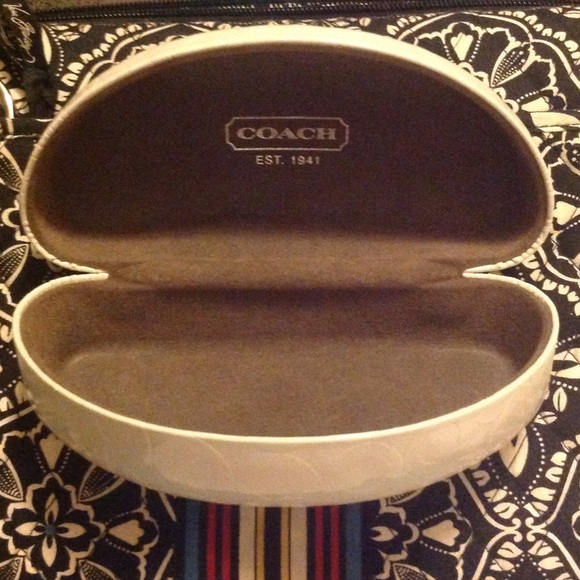 Authentic Coach White Sunglasses Case