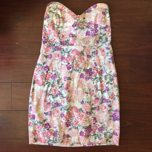 Floral bustier dress