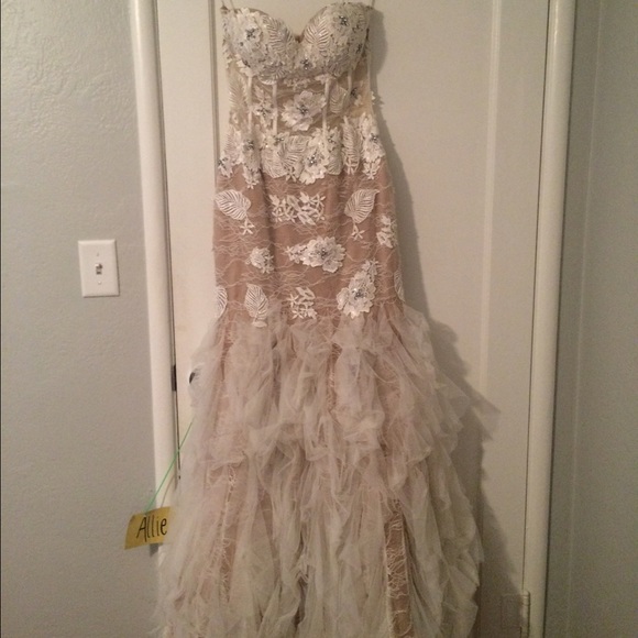 Jovani Strapless Prom Dress in White