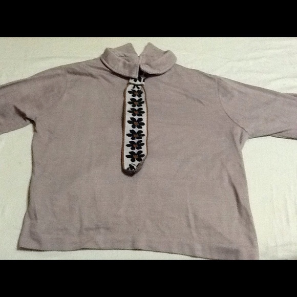 💜vintage purple fake tie zip up collared shirt💜