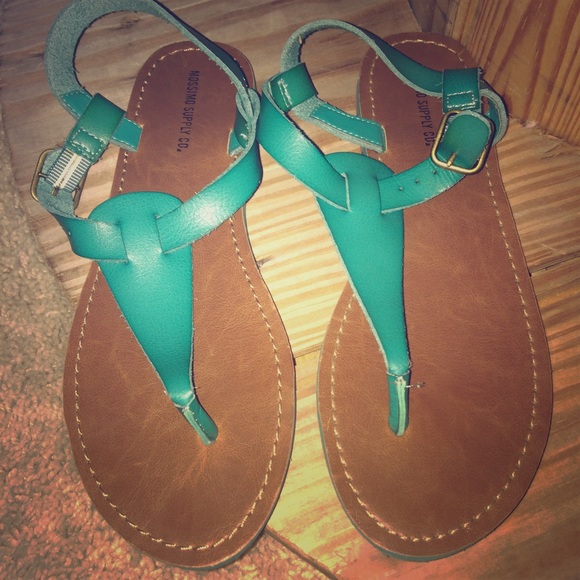 Mossimo supply co. Turquoise sandals