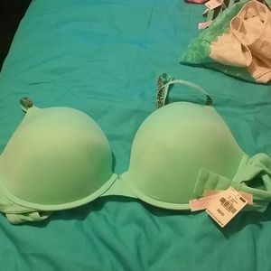 Mint green bra