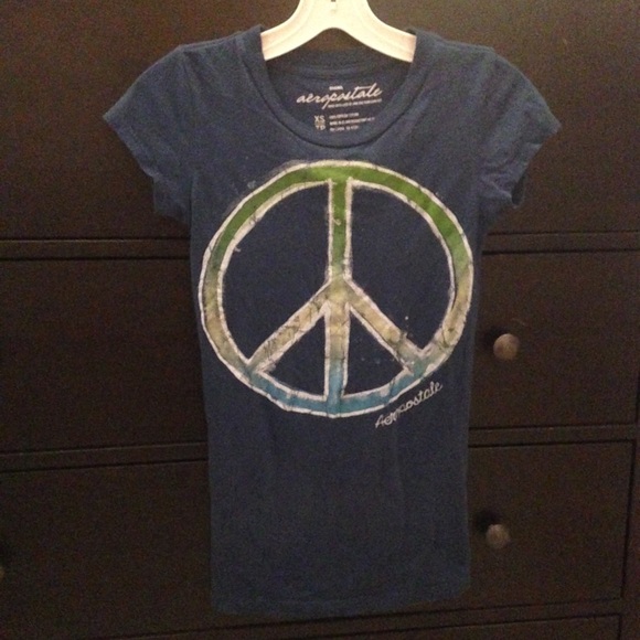 Blue Peace Sign TShirt