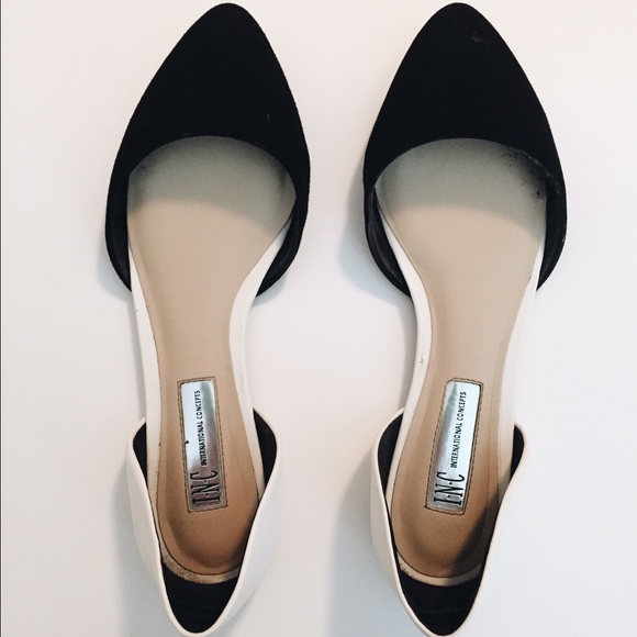 INC black & white flats